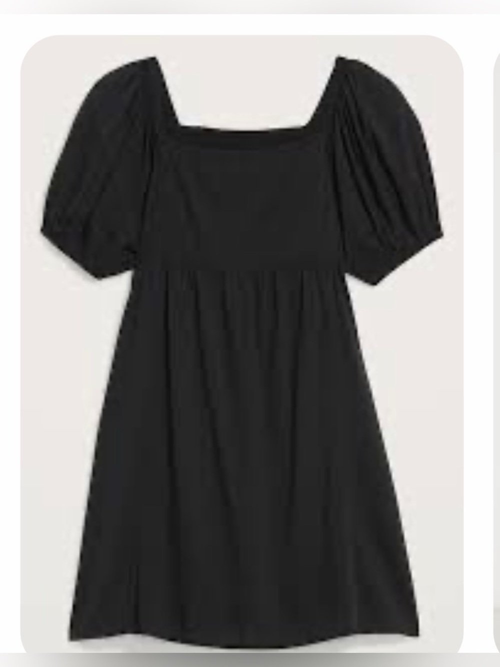 Old Navy Black Puff Sleeve Mini Dress Size Small Tall C1-071